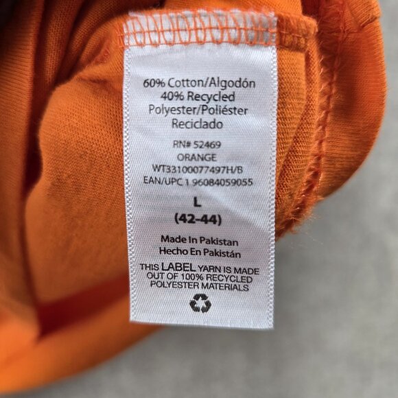 Halloween Pumpkin Face T-Shirt Large Orange Way To Celebrate! Cotton Polyester - Picture 4 of 7